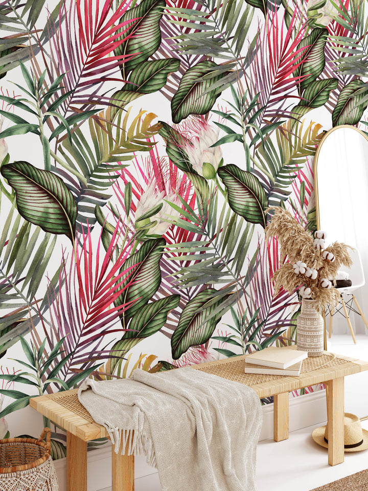 Mural de escena tropical
