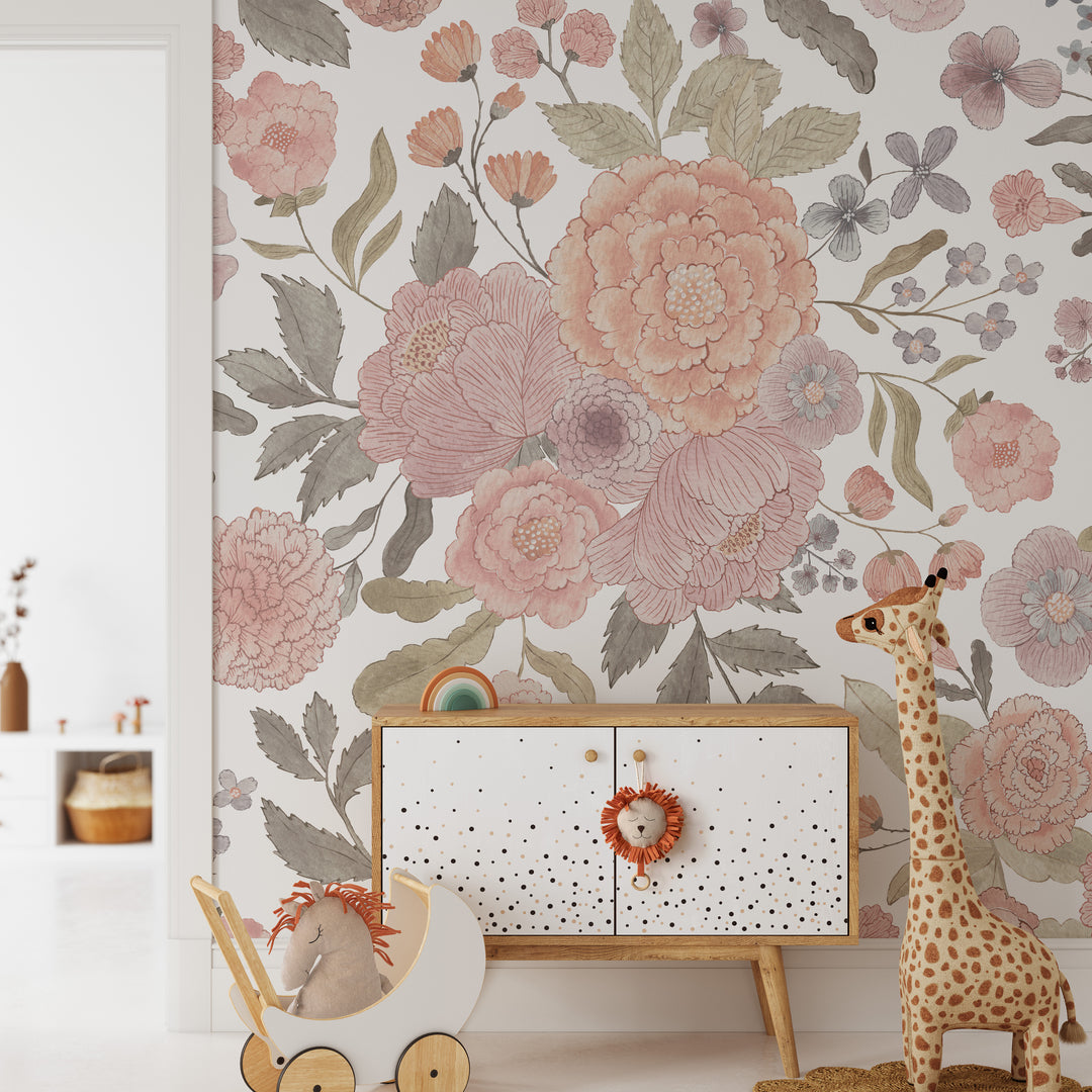 Callie Floral Wallpaper Mural - Studio Exclusive