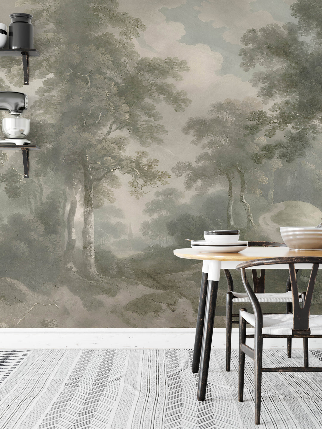 Antique Woodland Trail Mural