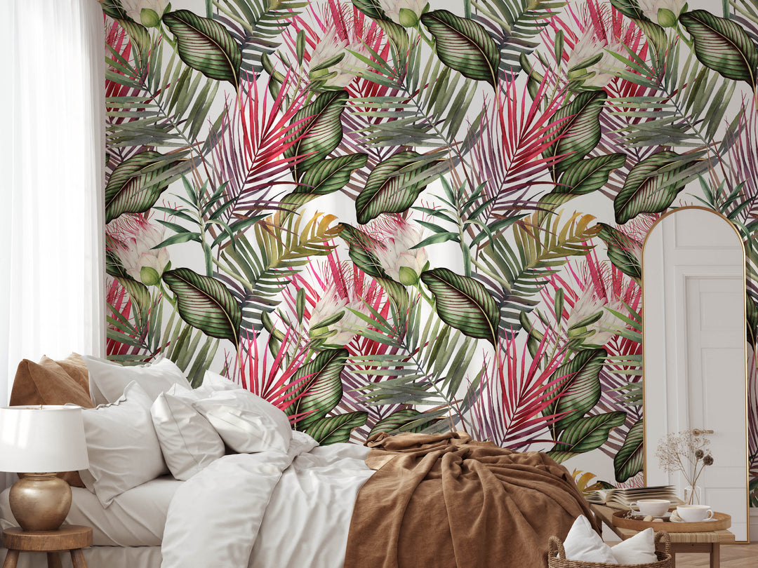 Mural de escena tropical