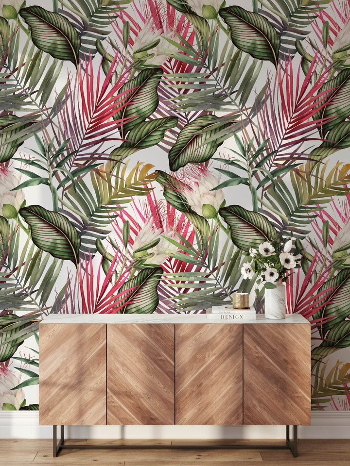 Mural de escena tropical