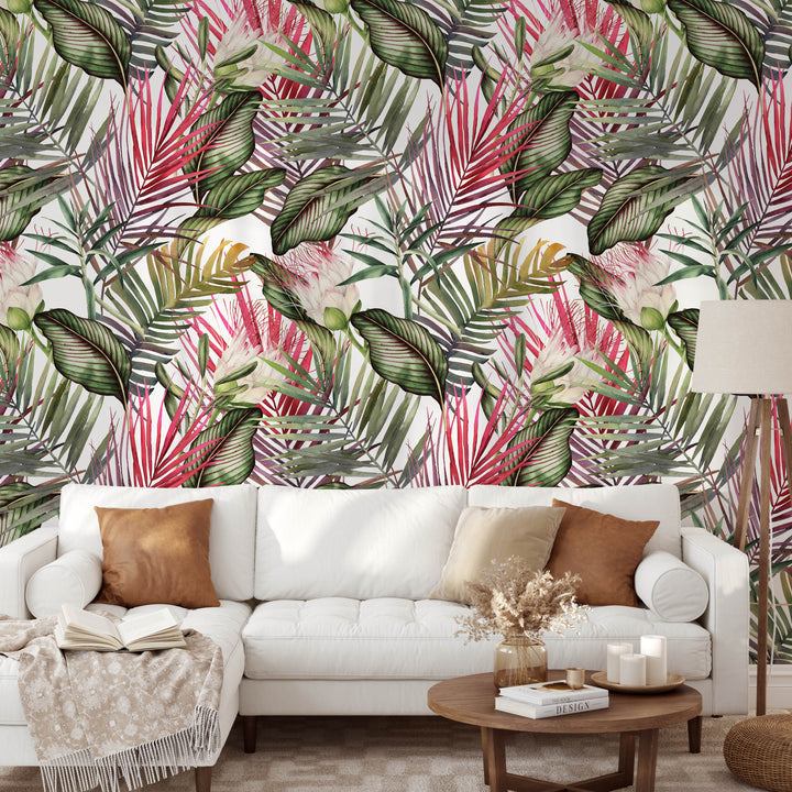 Mural de escena tropical