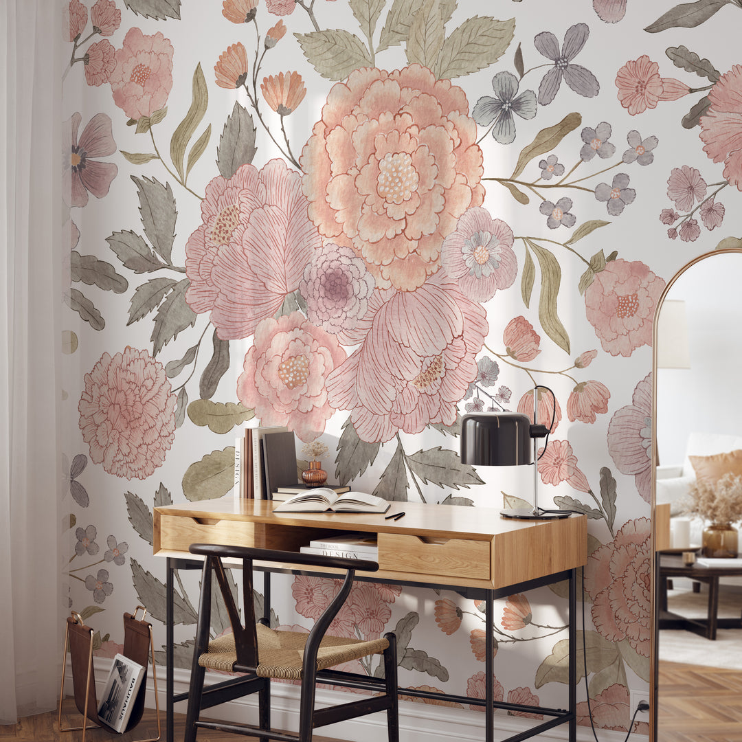 Callie Floral Wallpaper Mural - Studio Exclusive