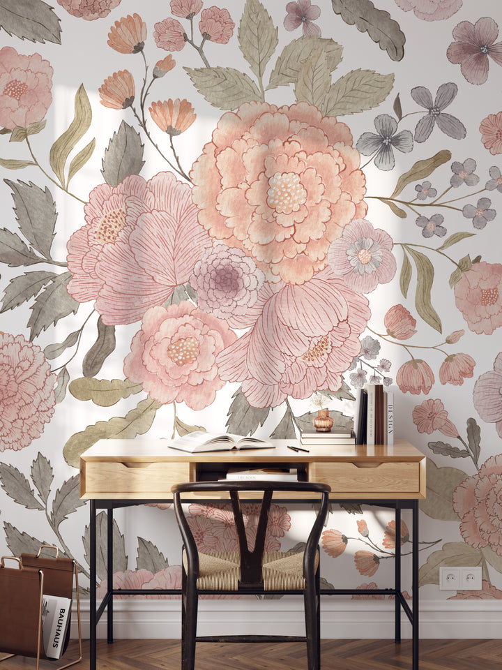 Callie Floral Wallpaper Mural - Studio Exclusive