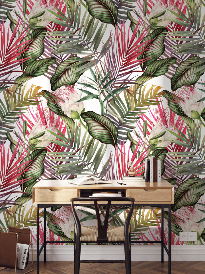 Mural de escena tropical