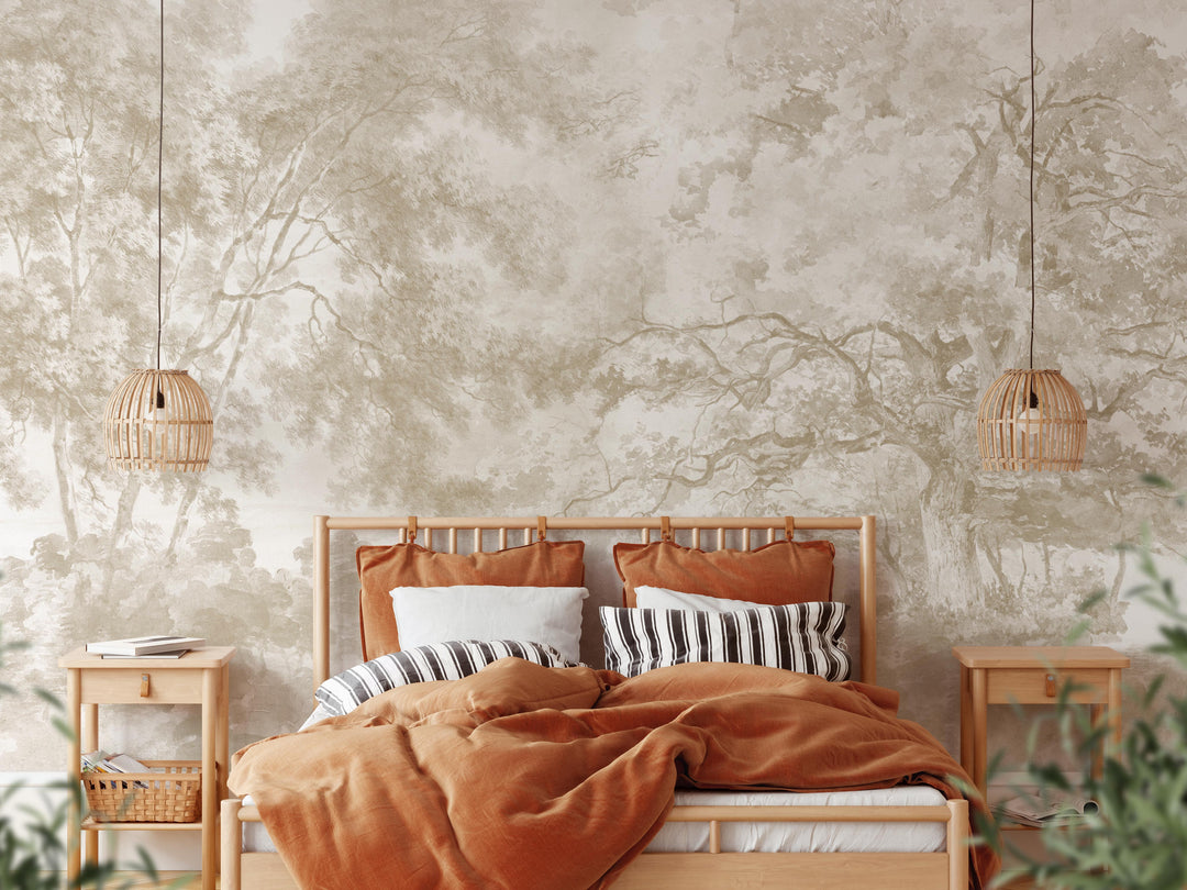 Antique Country Charm Wallpaper Mural