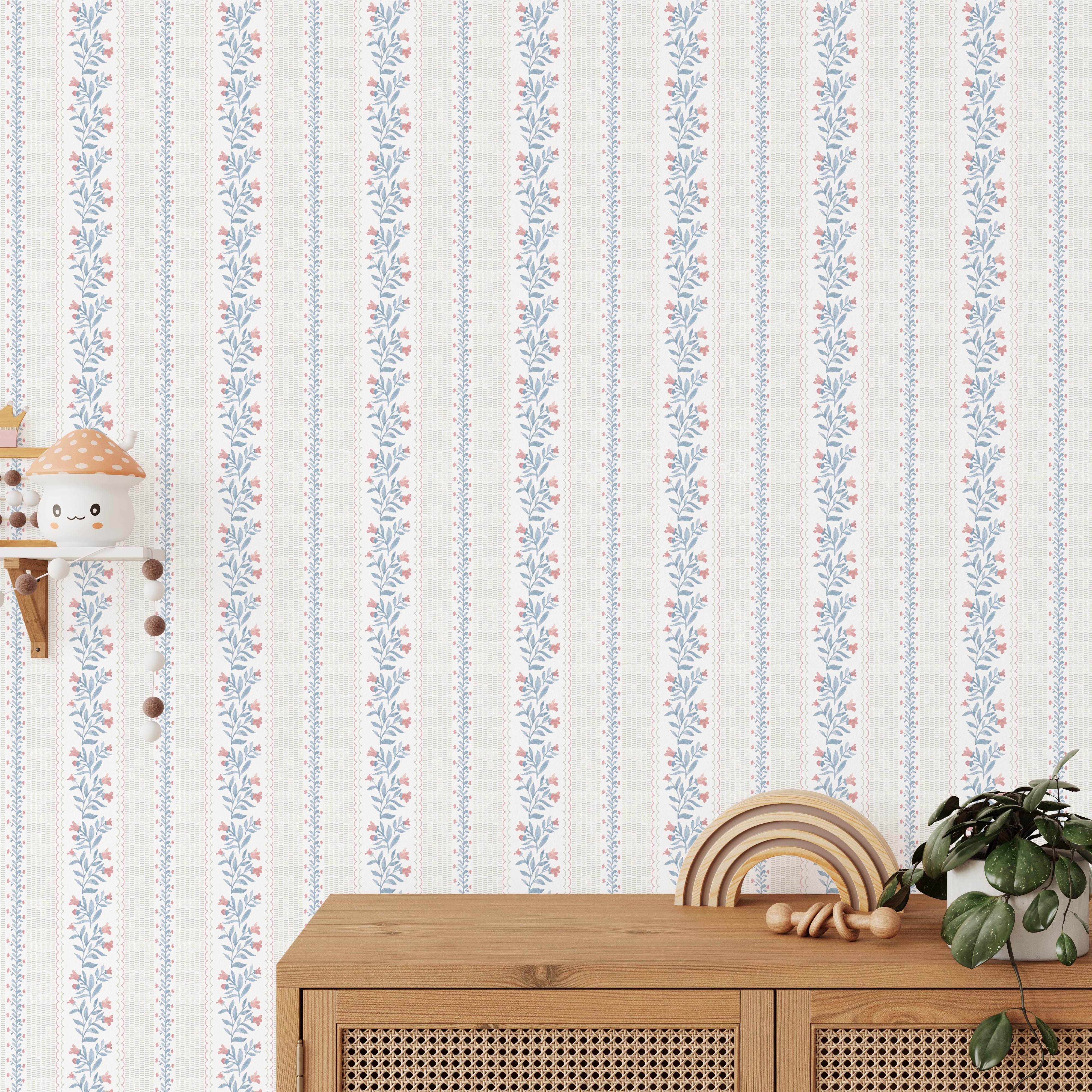Dainty Floral Rhyme Wallpaper – Koko Art Shop
