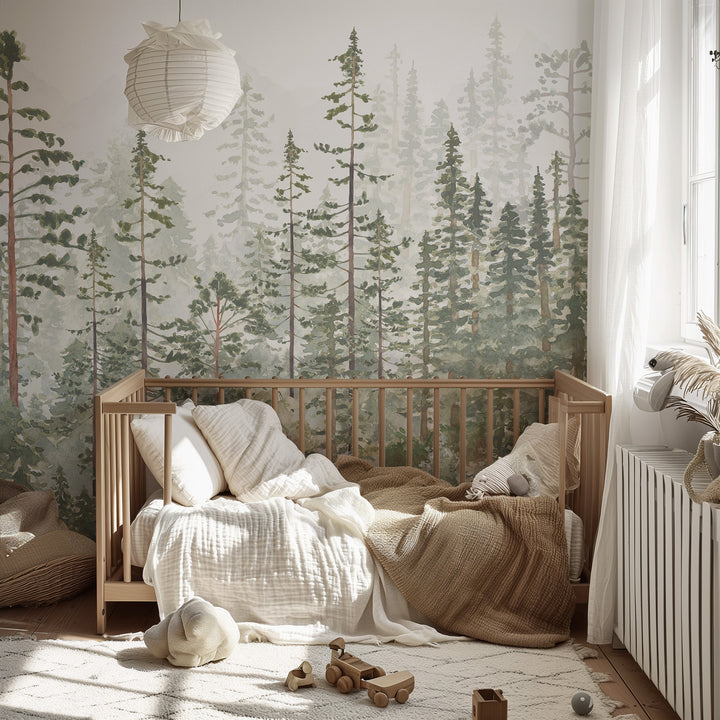 Woodland Pines Wallpaper Mural