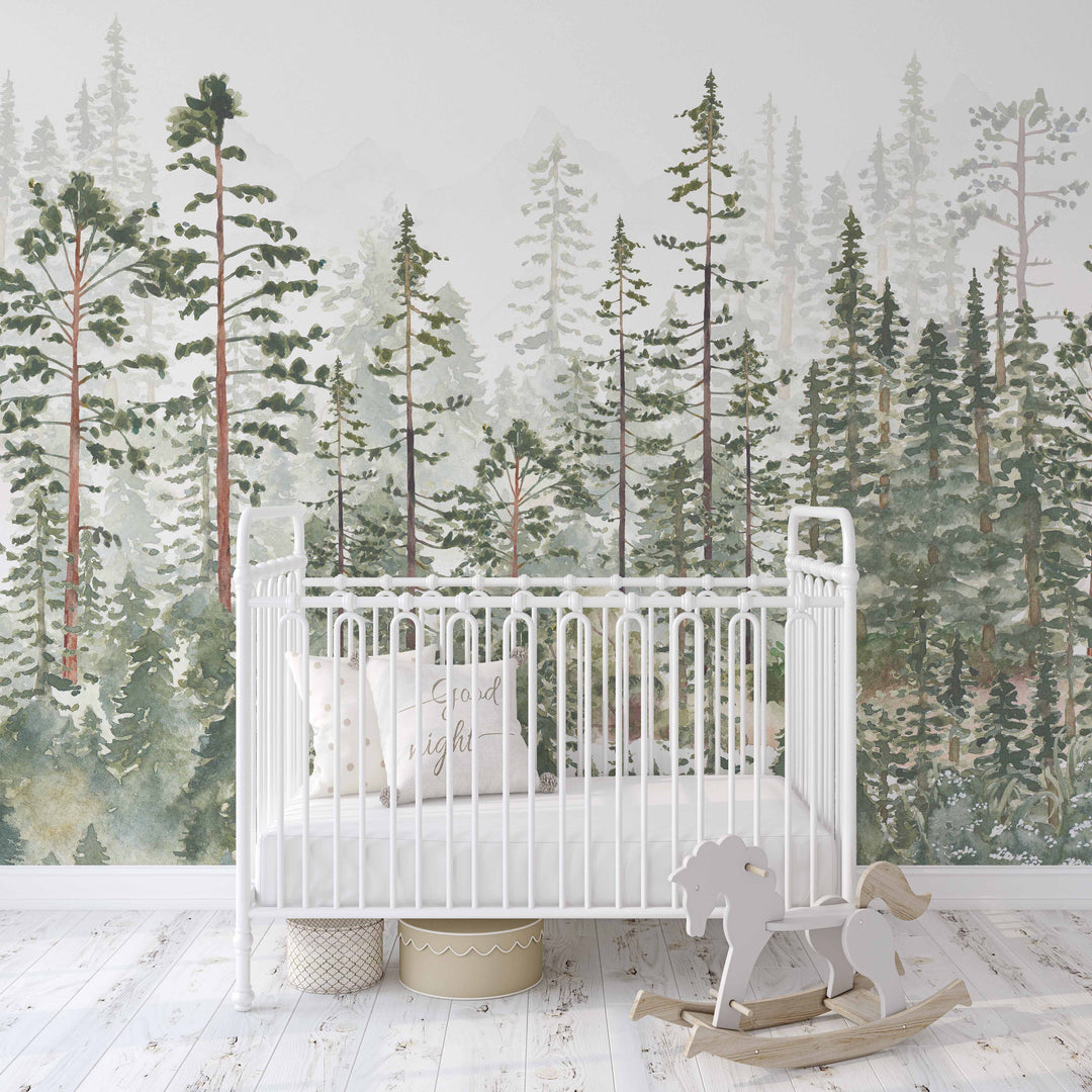Woodland Pines Wallpaper Mural