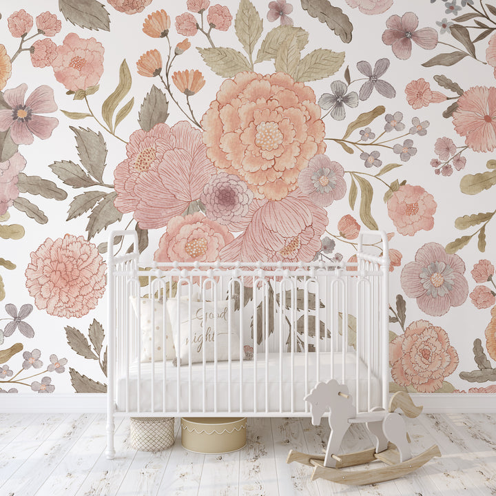 Callie Floral Wallpaper Mural - Studio Exclusive