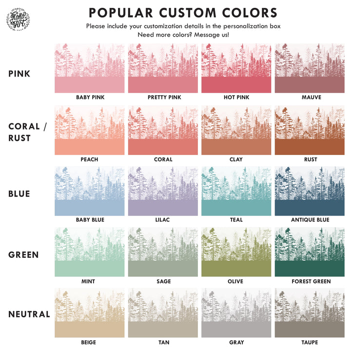 Woodland Pines Wallpaper Mural