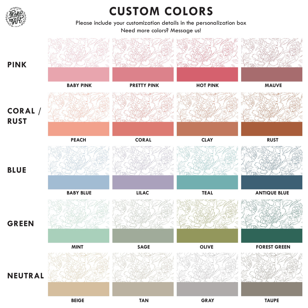 The Minimalist Peony Mural