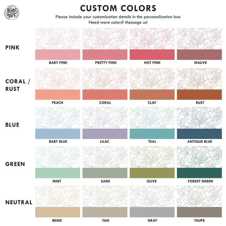 The Minimalist Peony Mural