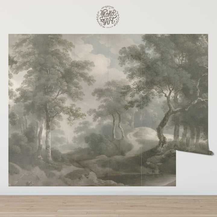 Antique Woodland Trail Mural