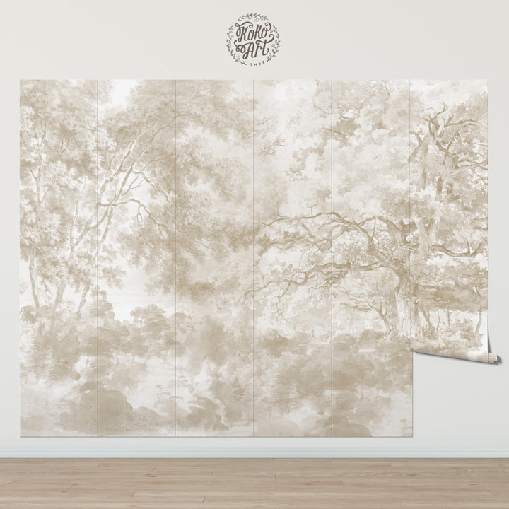 Antique Country Charm Wallpaper Mural