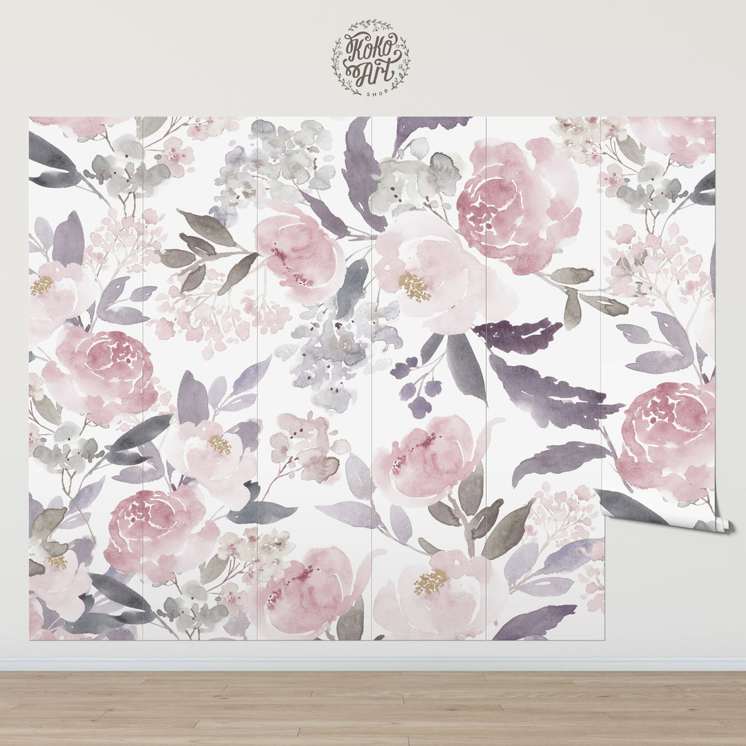 Delicate Forest Floral Wallpaper Mural