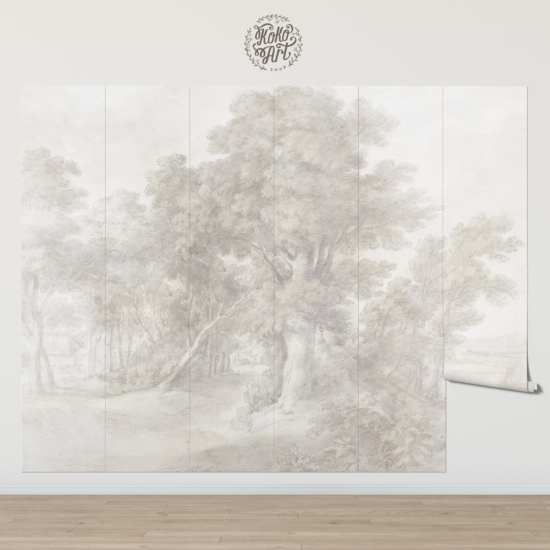 Faded Forest Dreams Wallpaper Mural