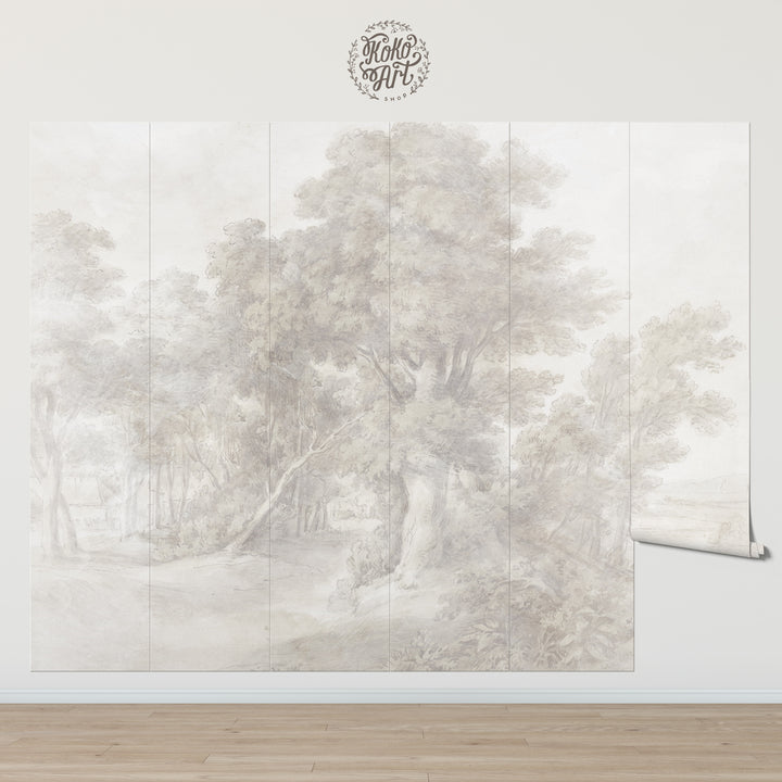 Faded Forest Dreams Wallpaper Mural