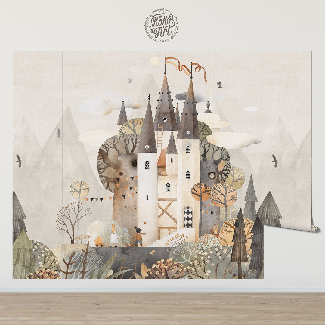 Magic Castle in the Mountains Mural