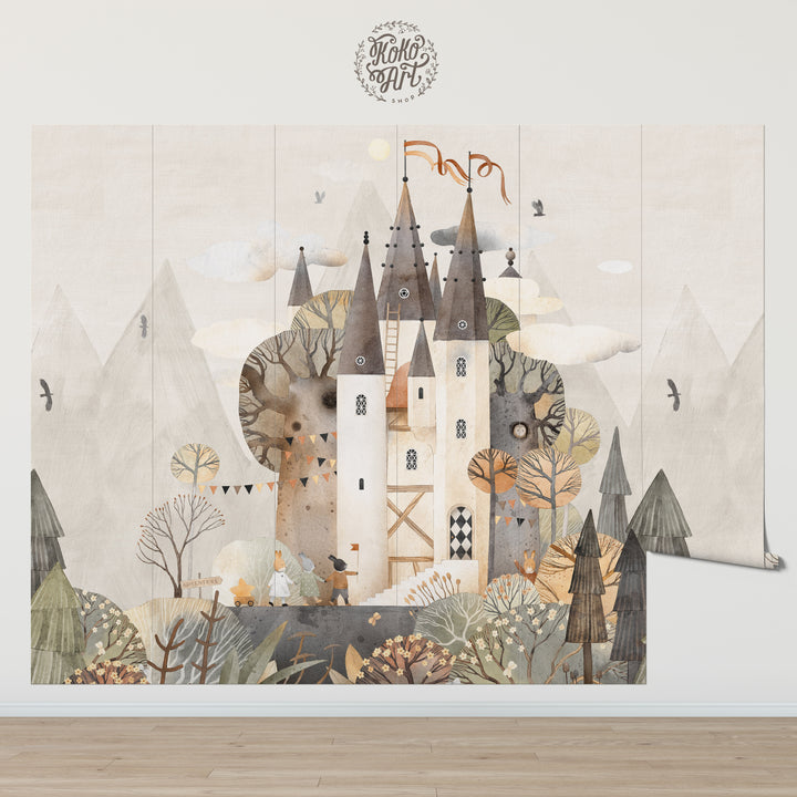 Magic Castle in the Mountains Mural