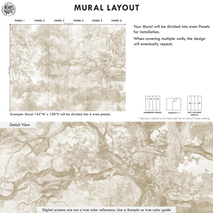 Antique Country Charm Wallpaper Mural