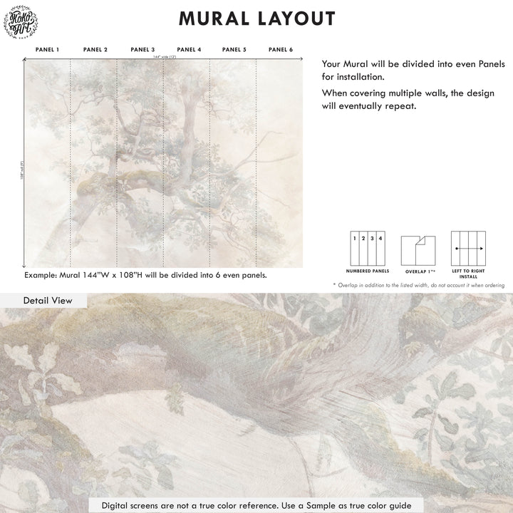 Old Forest Light Wallpaper Mural
