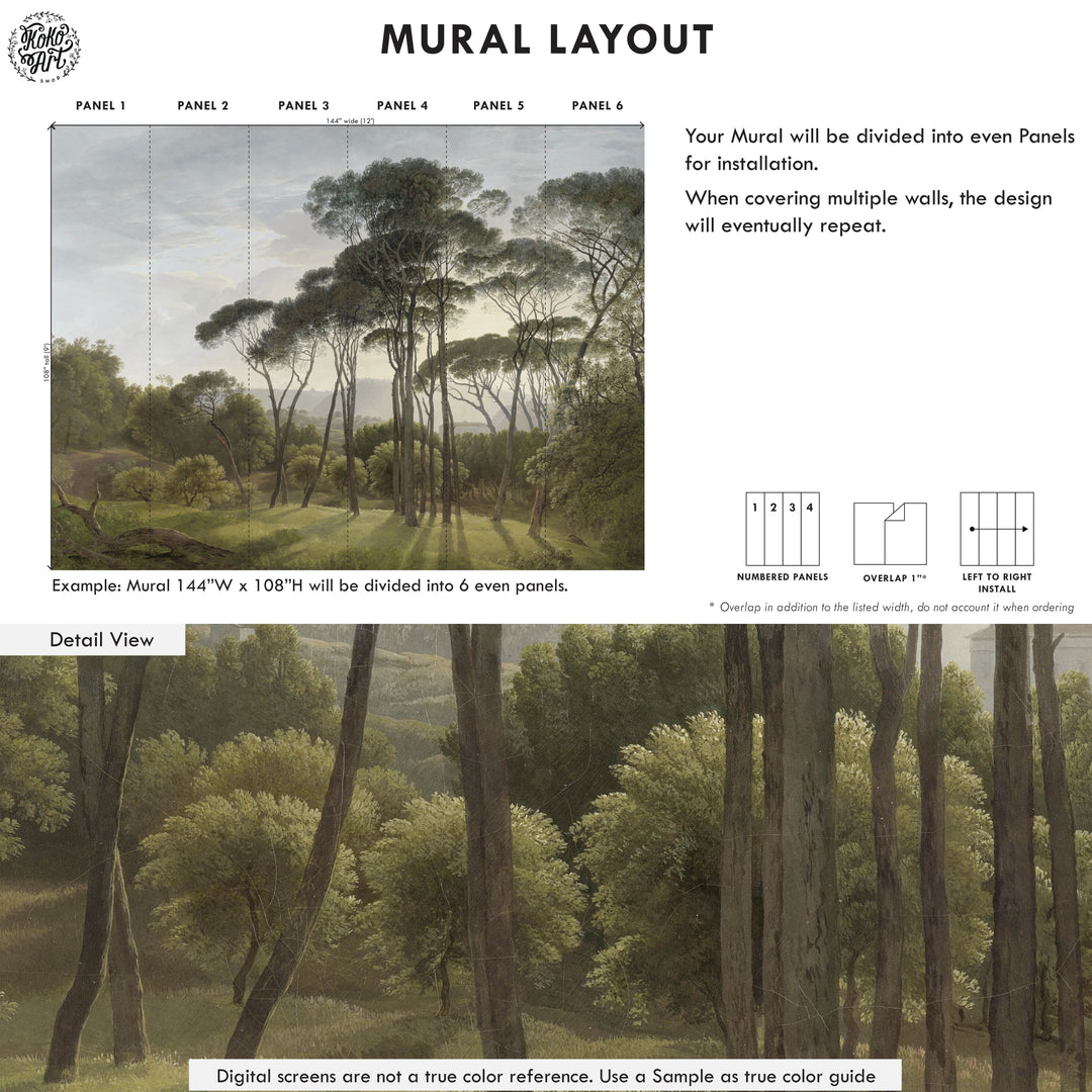 Italian Landscape Mural