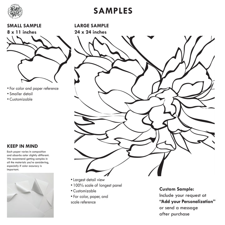 The Minimalist Peony Mural