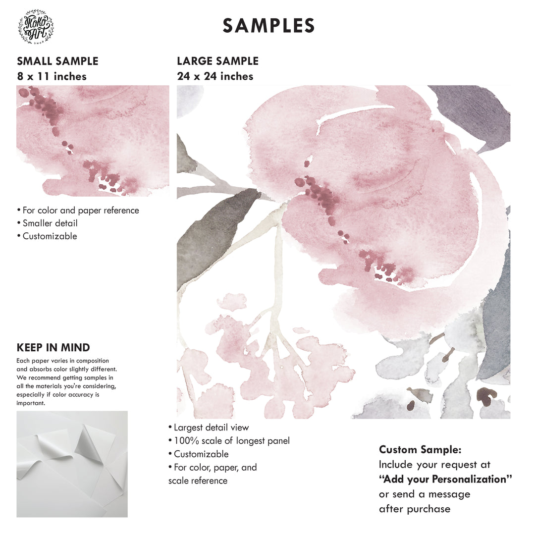Delicate Forest Floral Wallpaper Mural