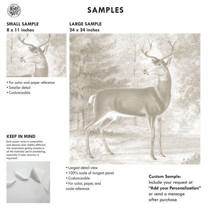 Deep in the Woods Mural - Color Tan