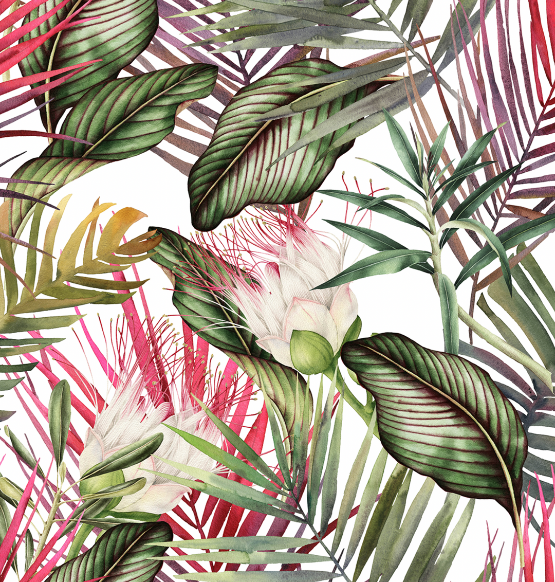 Mural de escena tropical