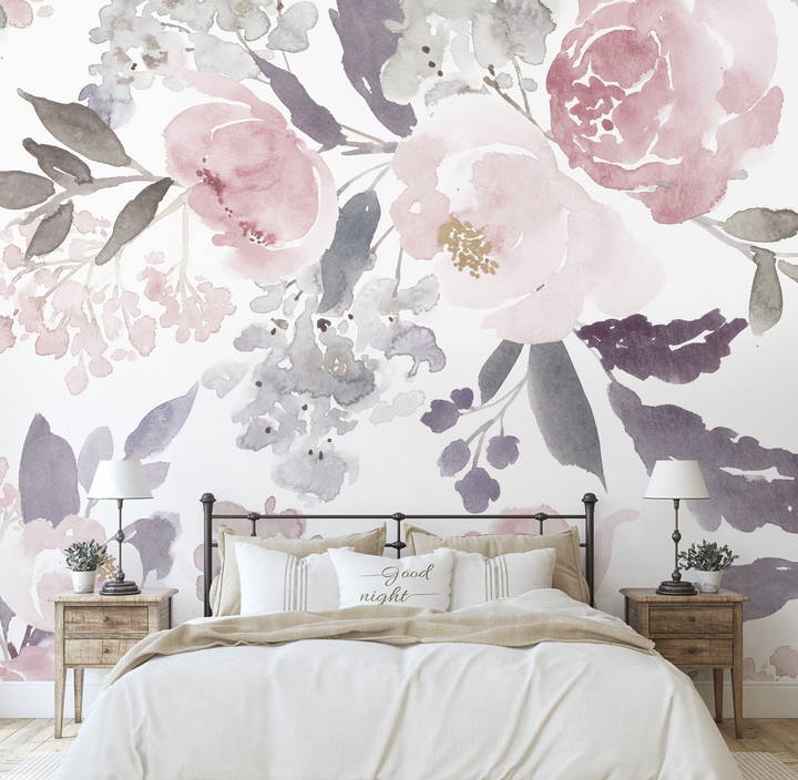 Delicate Forest Floral Wallpaper Mural