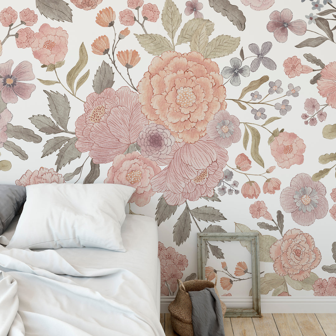 Callie Floral Wallpaper Mural - Studio Exclusive
