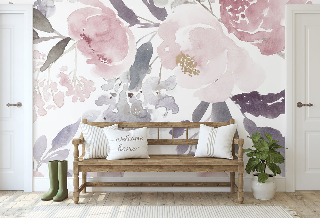 Delicate Forest Floral Wallpaper Mural