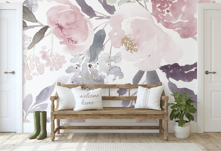Delicate Forest Floral Wallpaper Mural