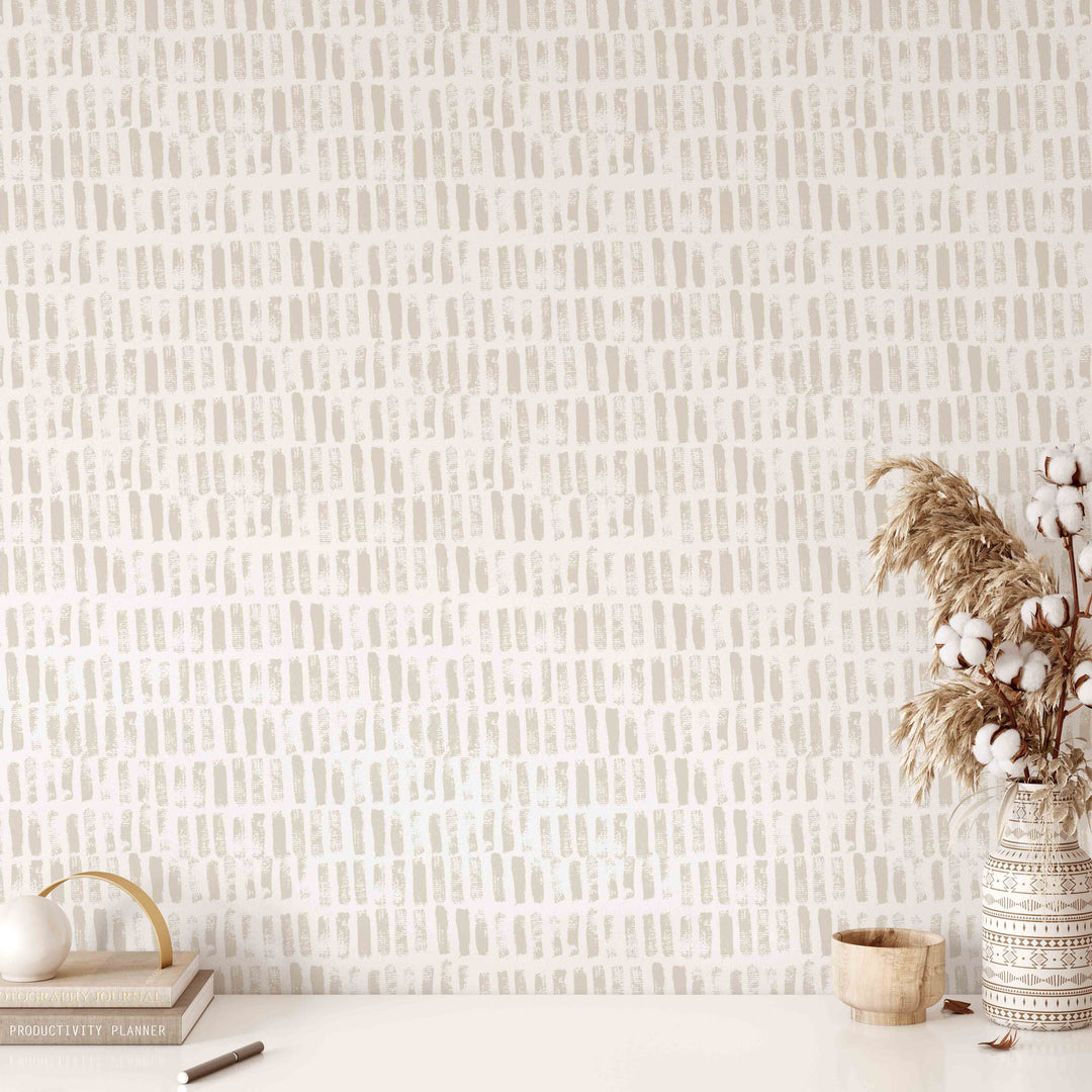 Paint Brush Dotted in Sand Wallpaper