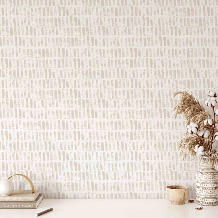 Paint Brush Dotted in Sand Wallpaper