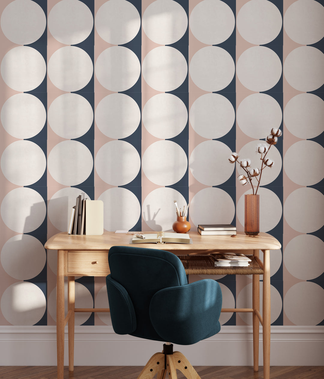 Navy and Pink Tile Decal Vinyl Stickers Pack