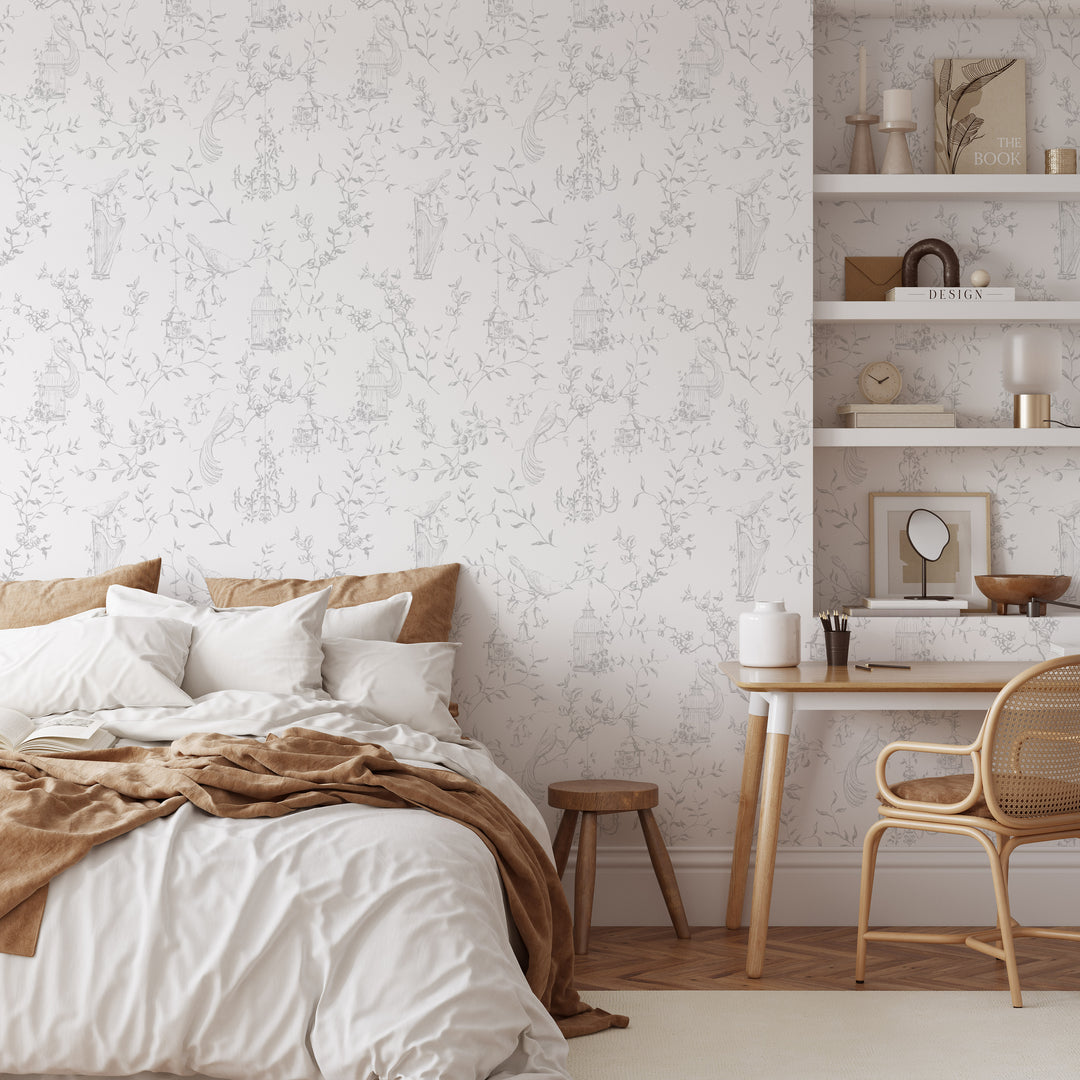 Papel pintado romántico de Toile francés
