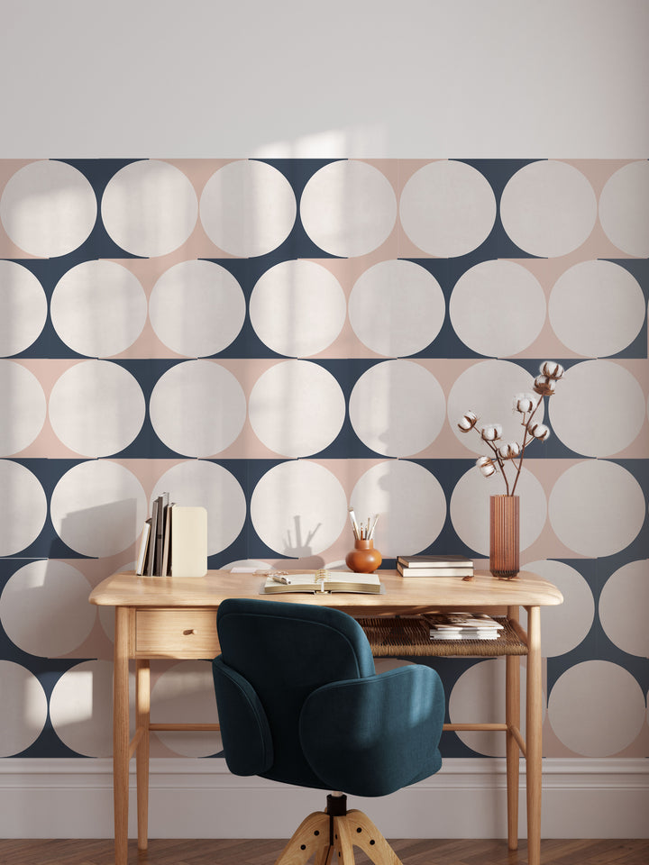 Navy and Pink Tile Decal Vinyl Stickers Pack