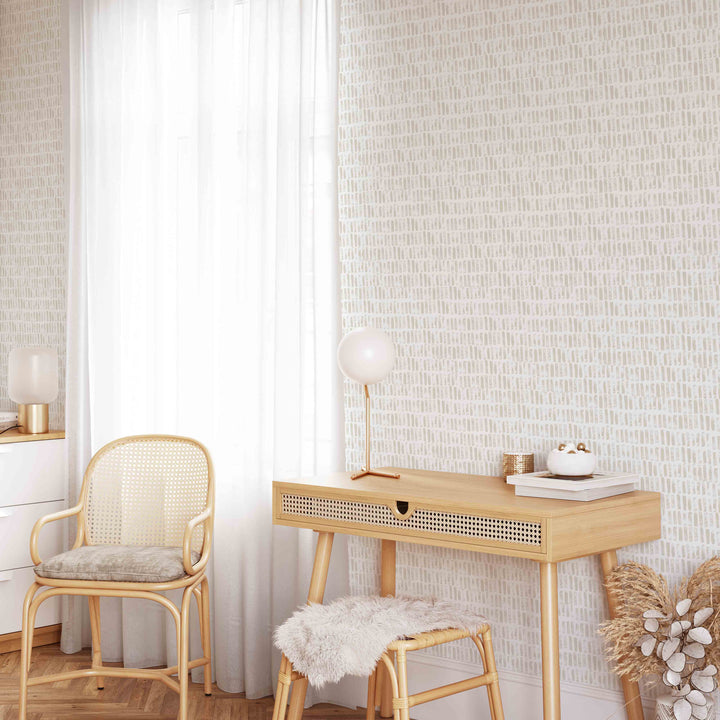 Paint Brush Dotted in Sand Wallpaper