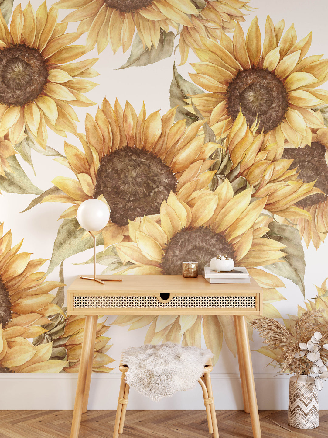 Boho Sunflowers Mural