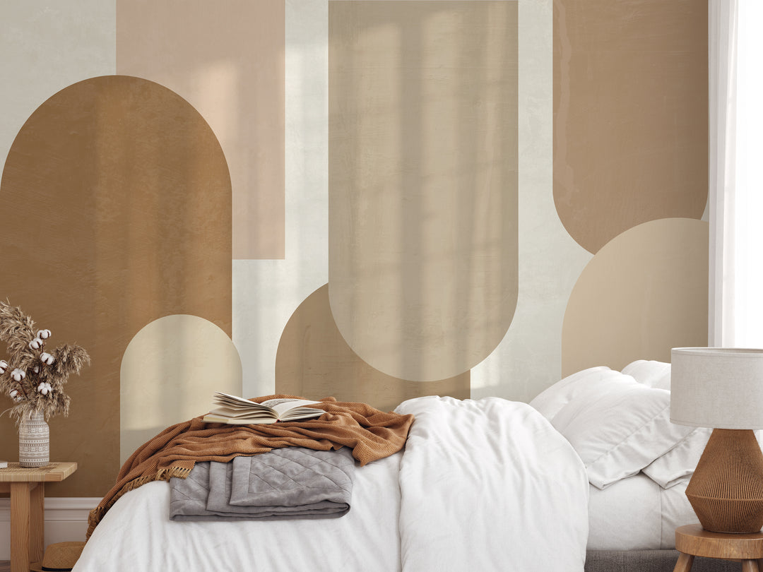 Minimal Neutral Arches Mural