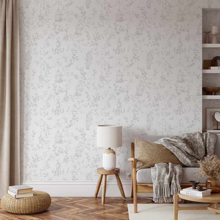 Papel pintado romántico de Toile francés