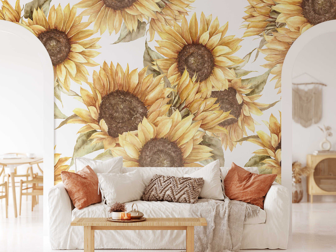 Boho Sunflowers Mural