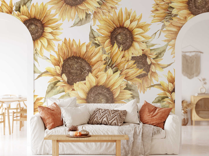 Boho Sunflowers Mural