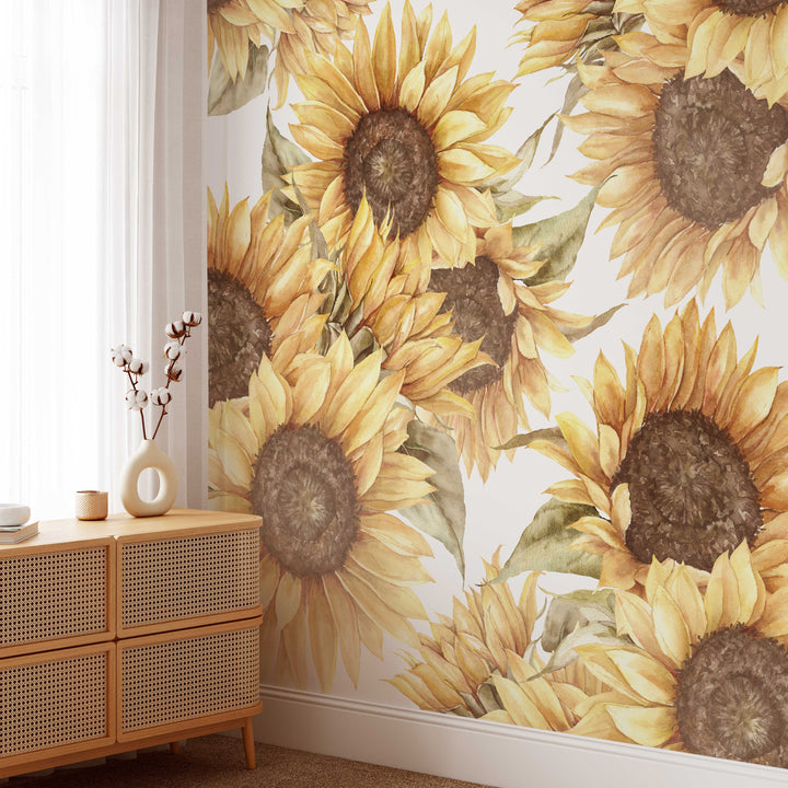 Boho Sunflowers Mural