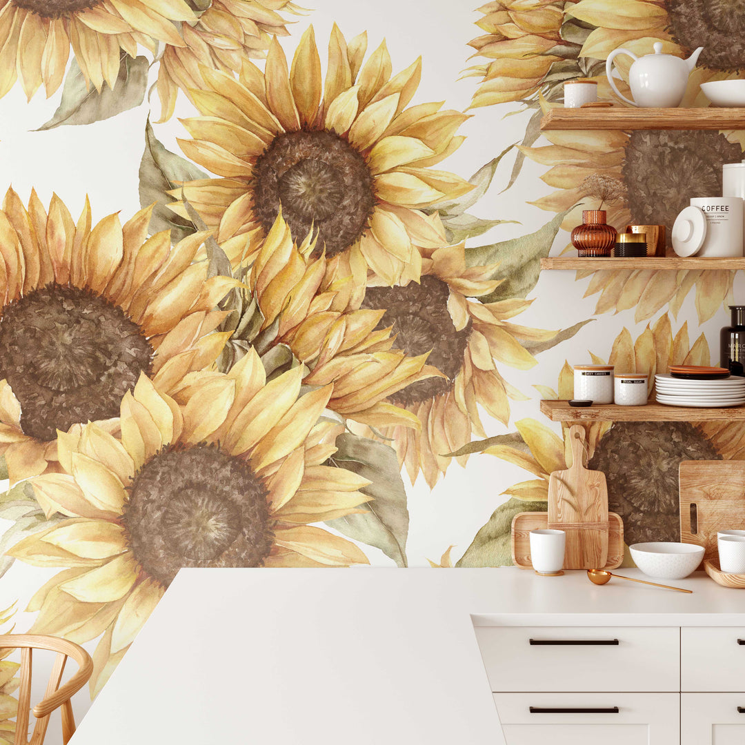 Boho Sunflowers Mural