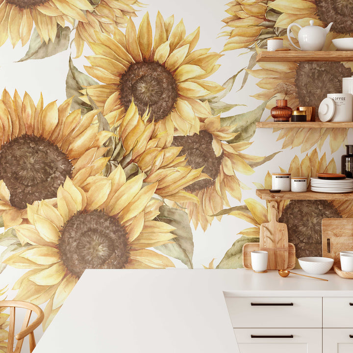 Boho Sunflowers Mural