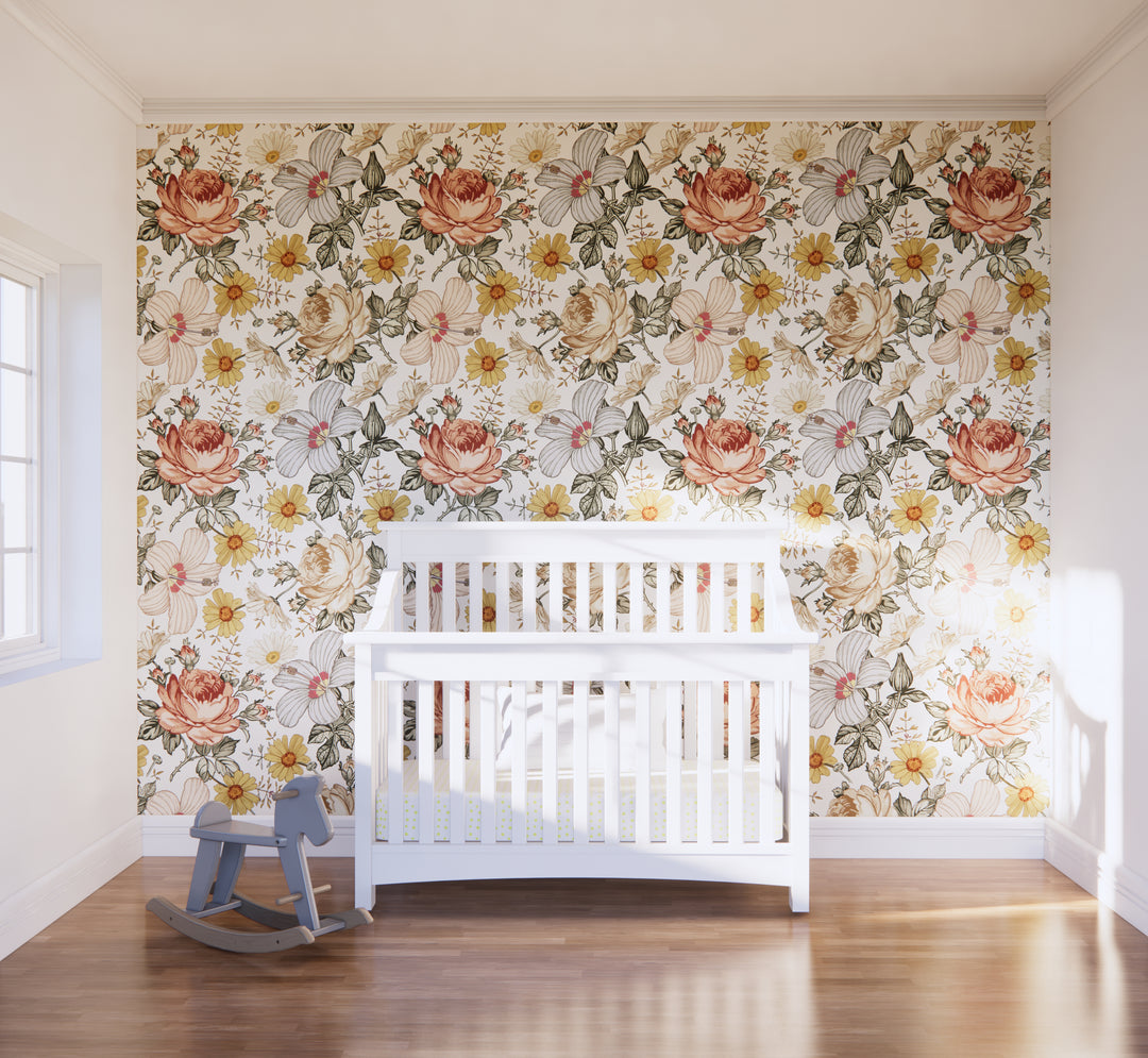 Vintage Floral Mural